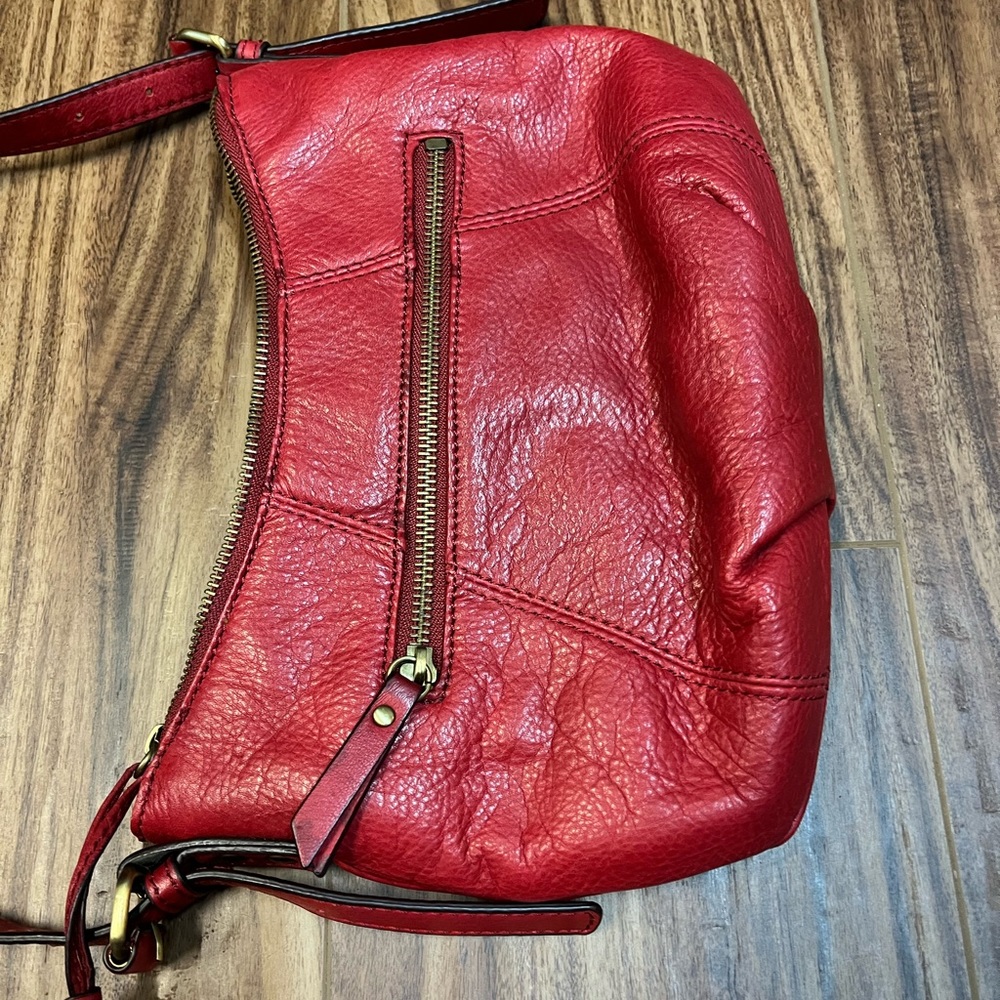 - Lucky red leather shoulder bag - Picture 4 of 8